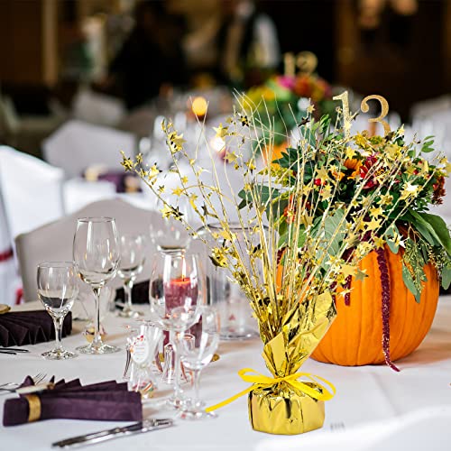 Image of Crowye 3 Pieces Metallic Foil Spray Centerpiece Birthday Table Decoration Star Burst Centerpieces Graduation Table Decor for Birthday 2026 Party Holiday(Gold)