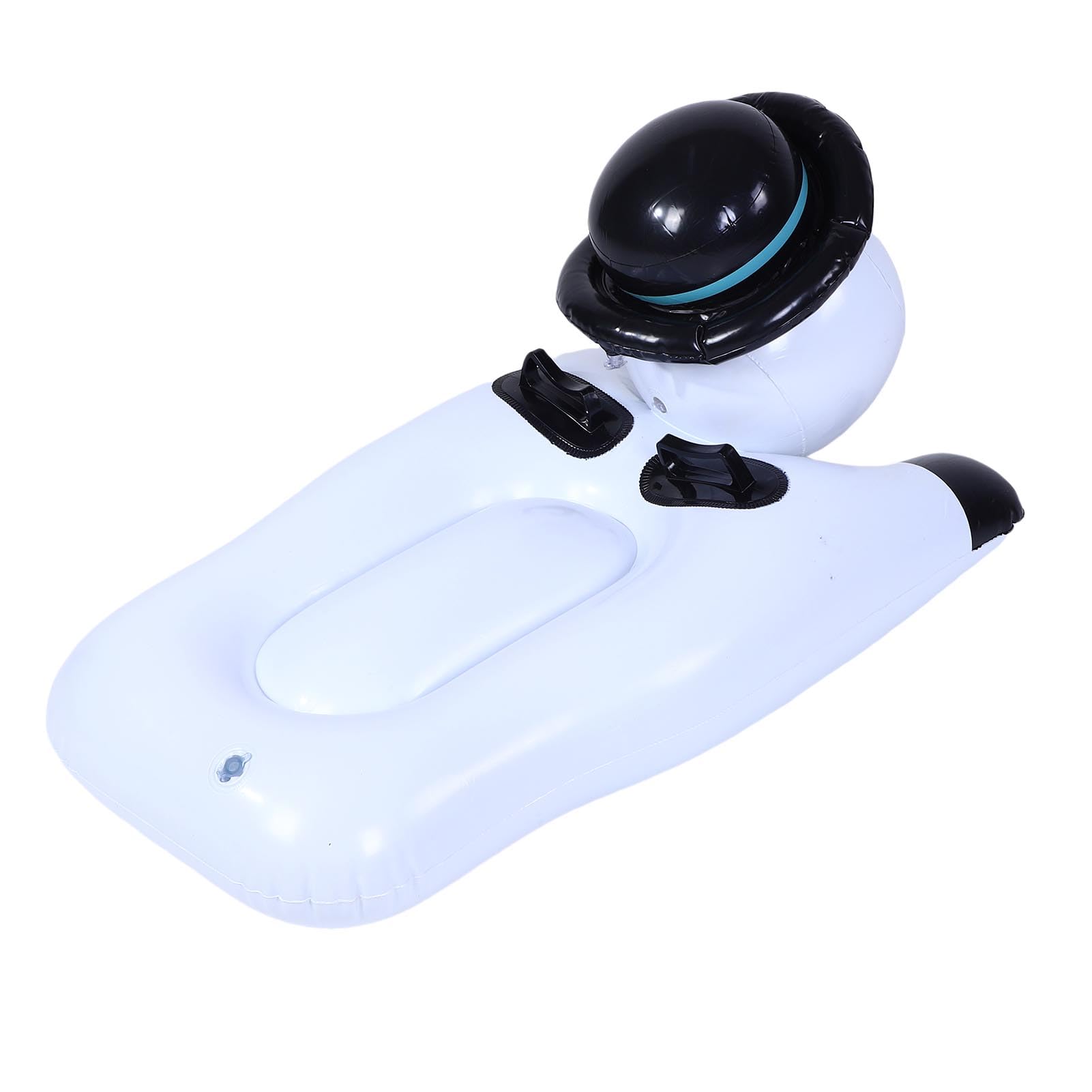 Tubo da neve gonfiabile, pupazzo di neve, tubo da slitta gonfiabile, in PVC spesso invernale con manici robusti per divertimento all'aperto in famiglia