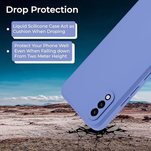 Image of A rtistque Liquid Silicone Back Cover Case for Vivo Y91i Matte Shockproof TPU Soft Flexible with Camera Protection - Blue