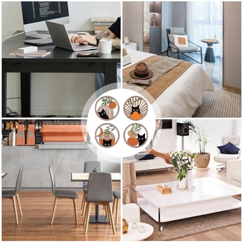 Art Mural Chat pour Murs Vides | Solution Déco Bois 4 Pièces