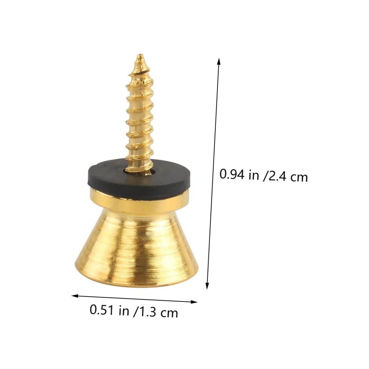 Lot De 4 Boucles De Fixation Pour Sangle De Guitare/ukulélé - En Fer, Dorées, Dimensions 1,5x1,5x1 Cm