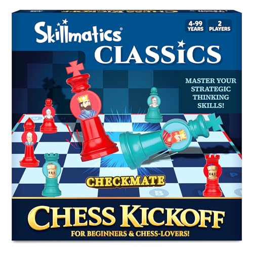 Image of Skillmatics Chess Kickoff - Beginner Chess Game for Kids, Strategy Board Game, Learn Chess the Easy Way, 8 Pieces, Brain Development, Fun Gift for Boys & Girls Ages 4, 5, 6, 7 & Up, 2 Players