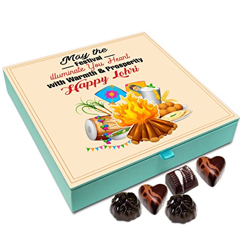 Chocholik Lohri May This Festival Illuminate Your Heart with Warmth and Prosperity Chocolate Box, 9 Piece, 108 G