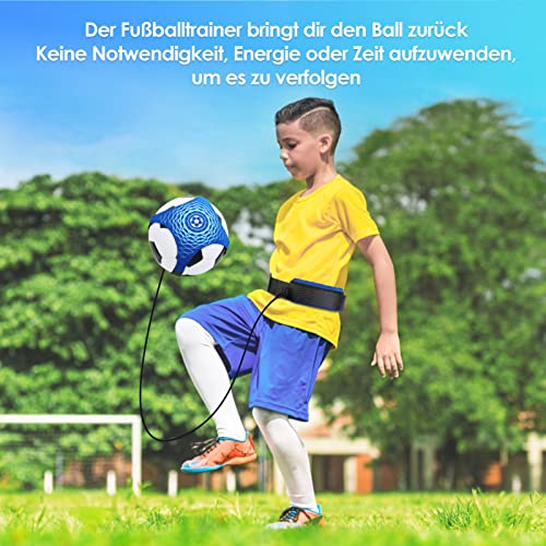 GIEMIT Fußballtrainer Fußballtraining Kinder Fussball Schnur Kick Trainer Verstellbar 1 PCS 150 cm Universell für Fußballgröße 3 4 5