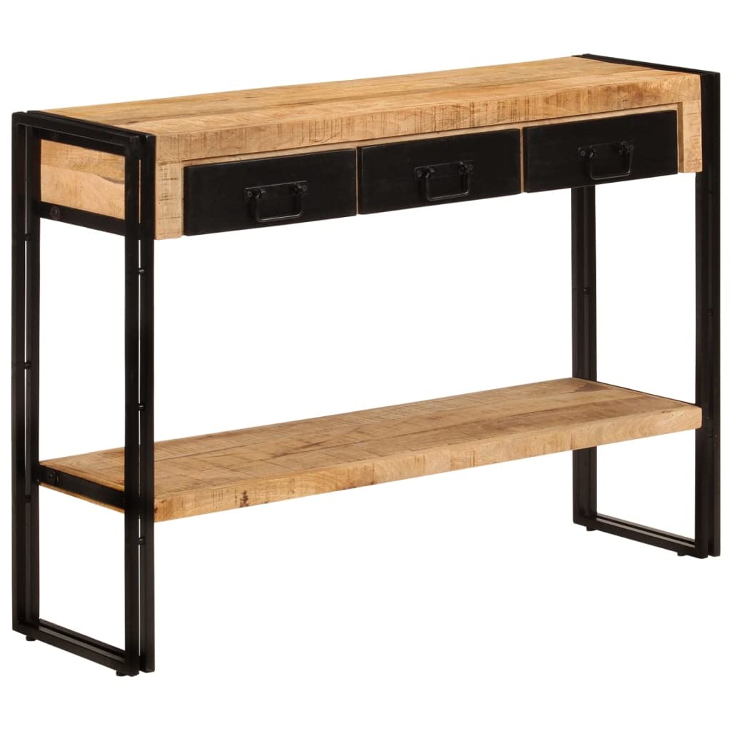 vidaXL Mesa Consola Auxiliar Estante Recibidor Mueble Almacenamiento Entrada Pasillo Salón Sala de Estar Dormitorio Madera Maciza de Mango