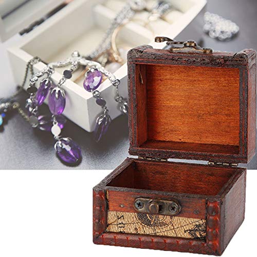 Portagioie ad anello, scatola di legno con