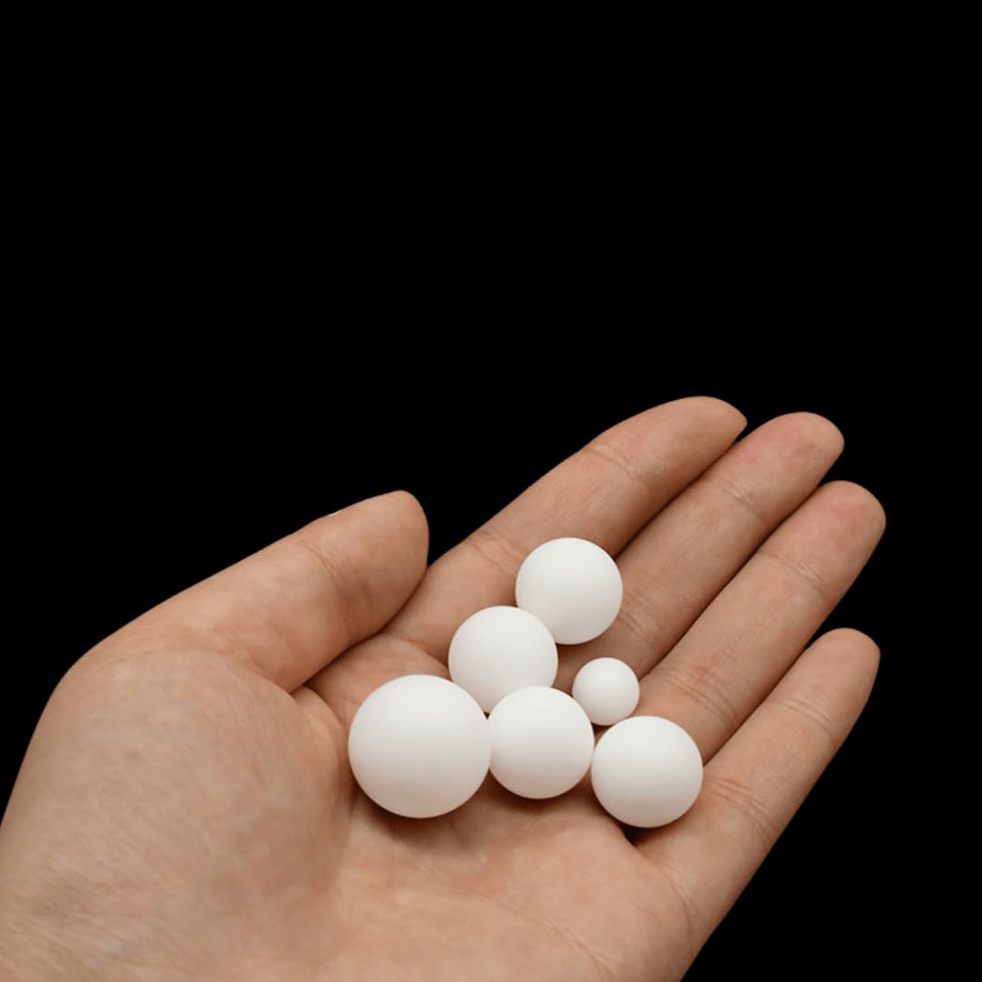 Produktbild von 10 Stück PTFE-Kügelchen 8 Mm – Hochchemikalienbeständig, Temperaturfest -200 Bis +250 °C – Für Dichtungen, Ventile, Pumpen & Labor – Reibungsarm & Präzise