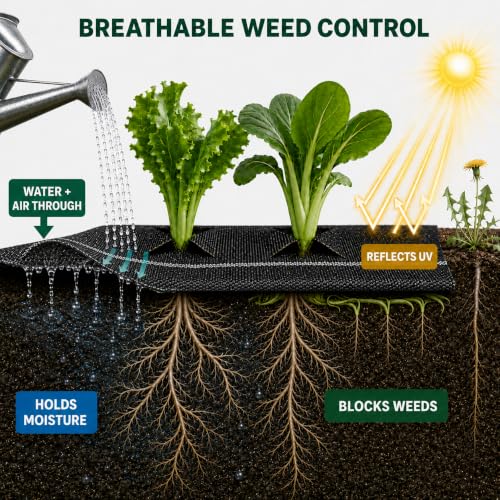 Image of Weed Barrier Fabric, 4FTx100FT Heavy Duty Landscape Fabric with 20 U-Shaped Securing Pegs, 3.2OZ Geotextile Ground Cover, Woven Weed Block for Gardening, Landscaping, Driveway