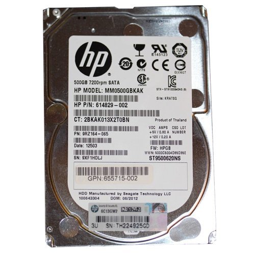 FESTPALTTE HP MM0500GBKAK 500GB 614829-002 6G SATA III 64MB 7200U/min 2.5'' Zoll - Foto 7