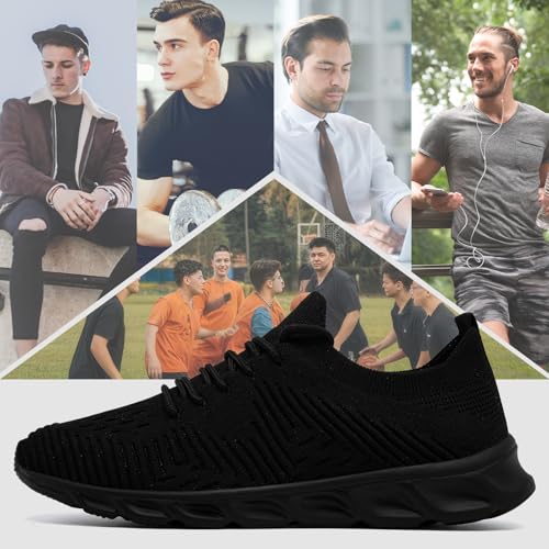 Image of Running Shoes for Men Non Slip Tennis Gym Sneakers Lightweight Breathable Mesh Athletic Shoe Comfortable Casual Workout Walking Shoe for Outdoor Travel Work and Daily Use