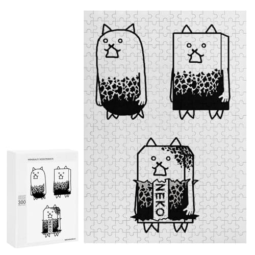 にゃんこ 大戦争 ジグソーパズル 300ピース グッズ マイクロピース 木製 アニメ 子供 知育玩具 親子で楽しめる おしゃれ 壁飾り 誕生日 クリスマス プレゼント 40×28cm