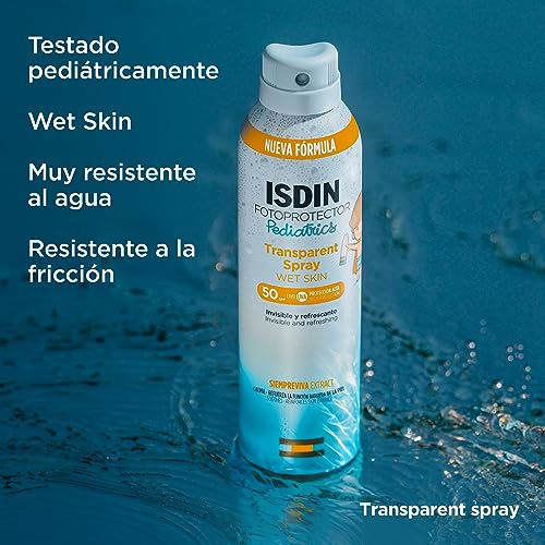 Fotoprotector-ISDIN-Pediatrics-Transparent-spray-Wet-Skin-SPF-50-Protector-solar-corporal-para-ninos-invisible-ligero-para-piel-mojada-250-ml
