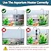 Small Aquarium Heater 100W Submersible Fish Tank Heater for 10-25 Gallons, Dual LED Display Temperature Controller, Suitable for Saltwater and Freshwater, Mini Water Heater for Betta/Turtle Tank