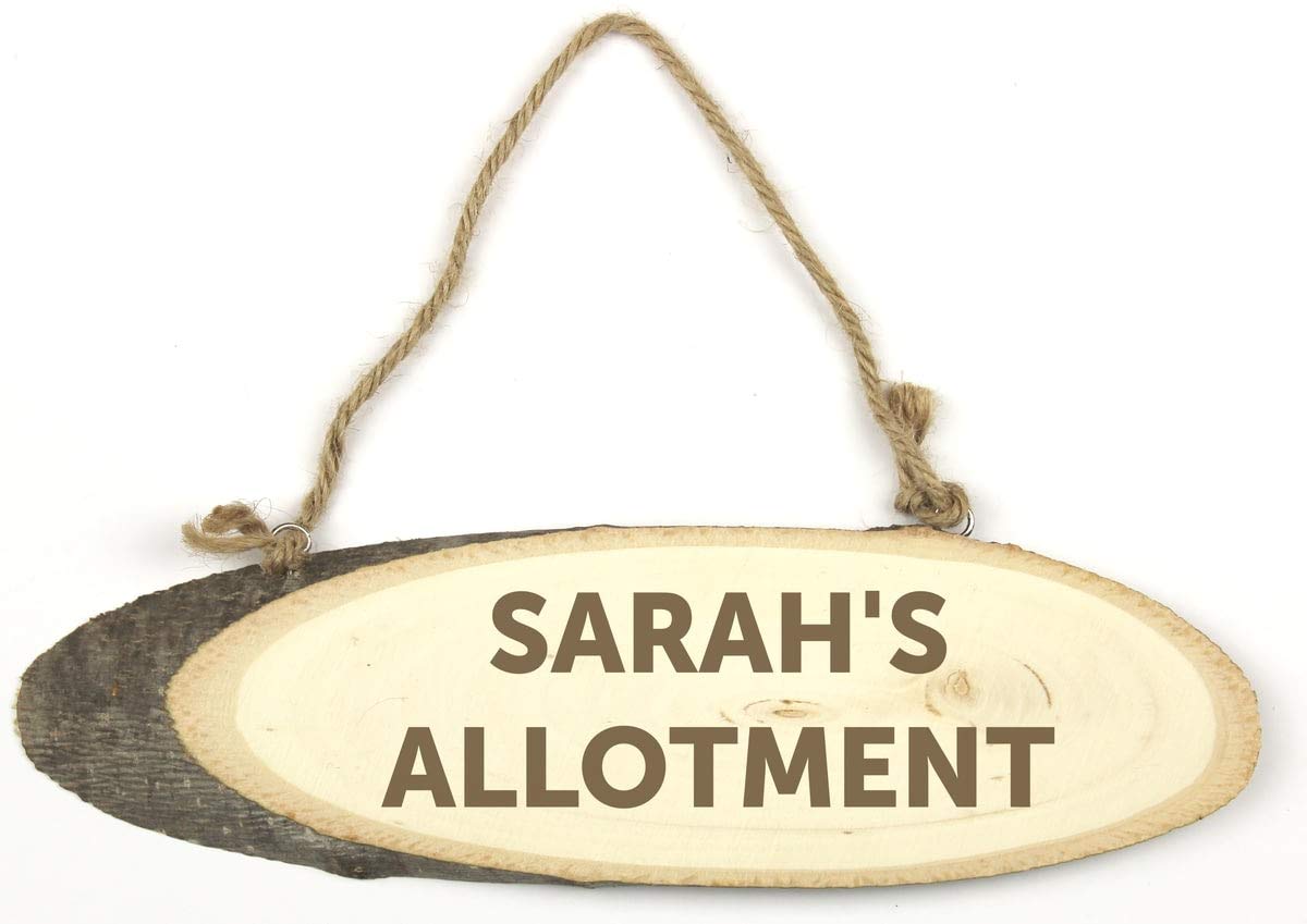 Go Find A Gift Yellow|Peach|Beige Personalised Engraved Wooden Log Slice Hanging Sign