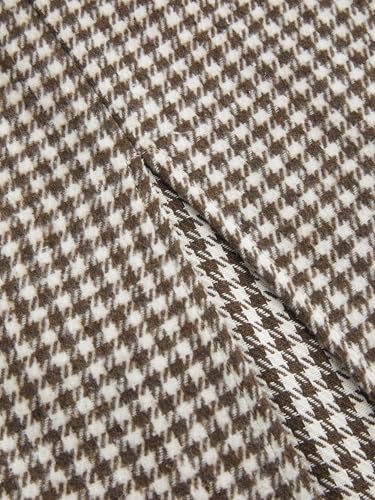 CIDER Skirts for Women Houndstooth Plaid Skirts with Belt Cotton Blend Mid Waist Maxi Skirt Long Skirt3