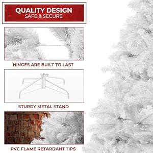 Casafield6ftwhitespruceartificialholidaychristmastreewithsturdymetalstand Urban Country Home Decor Casafield 6ft white spruce artificial holiday christmas tree with sturdy metal stand urban country home decor