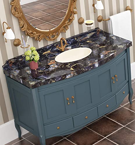 Livelynine 197 X 36 Inch Wide Contact Paper Gold And Black Marble Countertop Wallpaper Peel And Stick Countertops For Kitchen Table Top Desk Dresser Cover Adhesive Vinyl Counter Top Sticker Waterproof #TOP6