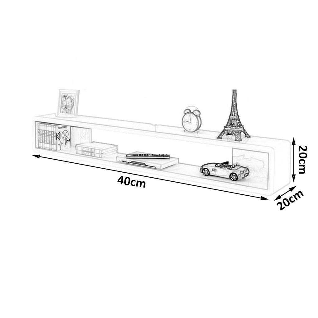Bixiaomei Meuble TV Flottant à Fixation Murale De 150,1 Cm, étagères Flottantes Avec Porte Et