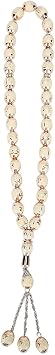 HEEPDD Muslim Prayer Beads 35cm Length 12mm Beige Tasbih Bracelet 33 Beads Accurate Dhikr Counting for Daily Salah Focus Spiritual Meditation Tool