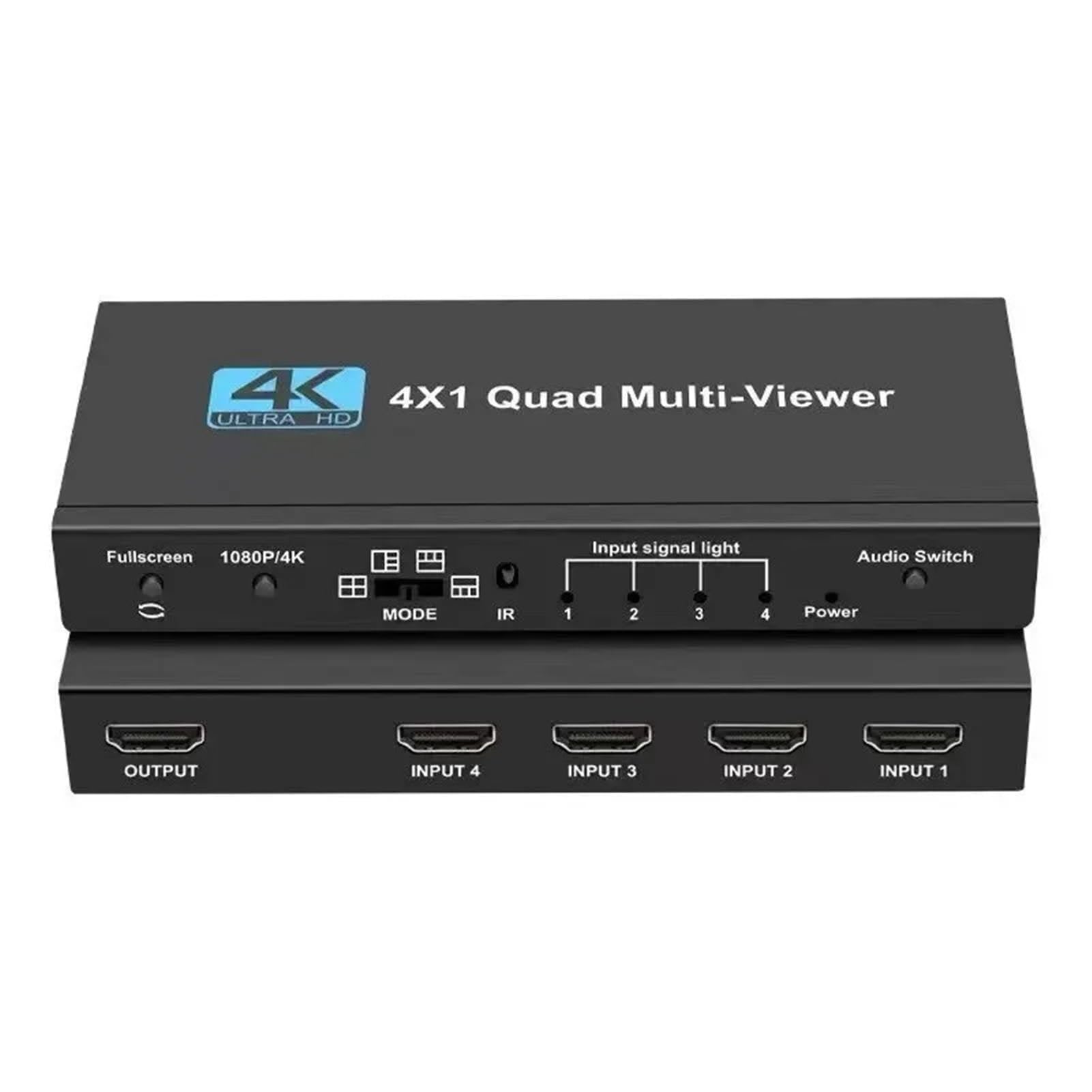 Switcher HDMI multi-viewer 4K 4x1 Quad, splitter in tempo reale, schermo quadruplo senza soluzione di continuità, adattatore switch 4 in 1 out facile da usare