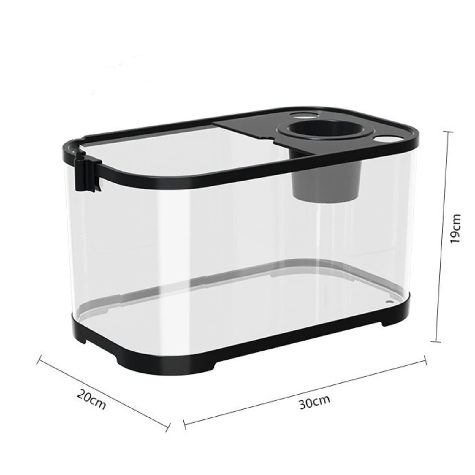 Kit Acquario Piccolo Acquario per Pesci Betta e Principianti, Vasca decorativa Silenziosa per Tartarughe e Animali Acquatici, Acquario da Scrivania Trasparente
