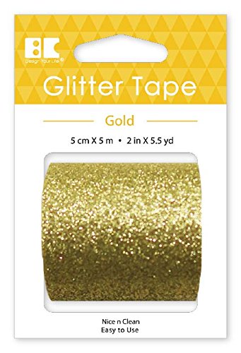 Best Creation Glitter Tape, 50mm/5m, Gold