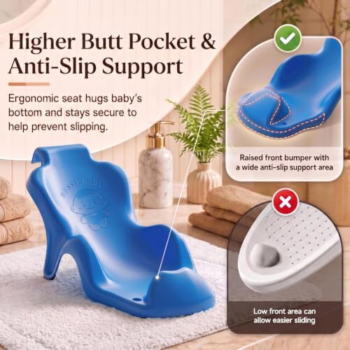 Image of StarAndDaisy Baby Bather Bath Chair for Newborns, 0-12 Months, Non-Slip & Comfortable Baby Bath Seat