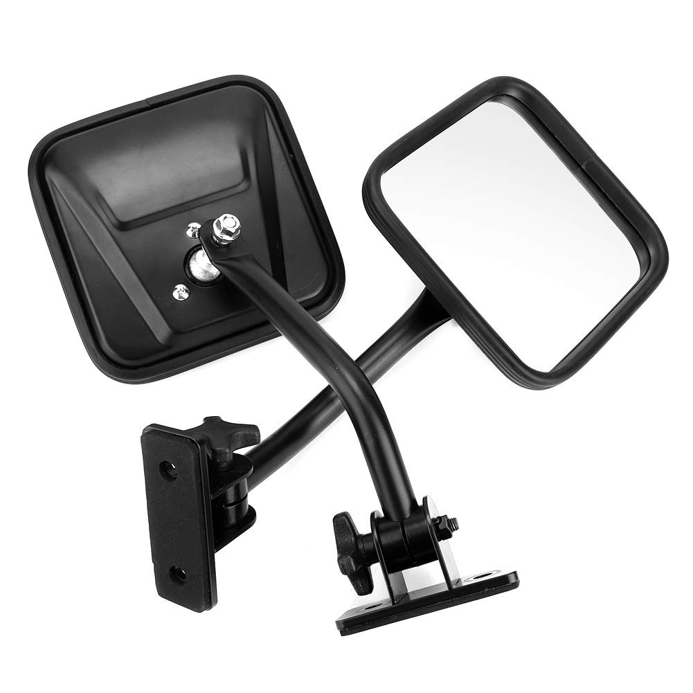 Specchietto Retrovisore Specchio Quadrato Resistente Agli Urti per JK 2007-2017, Specchietti Retrovisori Riflettenti Resistenti Alla Corrosione, Accessorio per Auto per Tutte le Condizioni