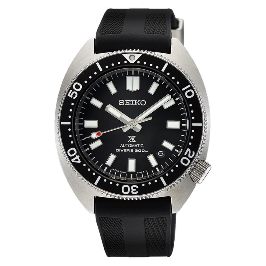 Seiko PROSPEX SPB313J Montre de plongée analogique Automatique en Acier Inoxydable avec Cadran Blanc pour Homme, Noir, Sangle