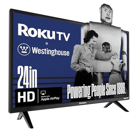 Westinghouse Roku TV - 24 Inch Smart TV, HD Television with Wi-Fi Connectivity and Mobile App, Flat...