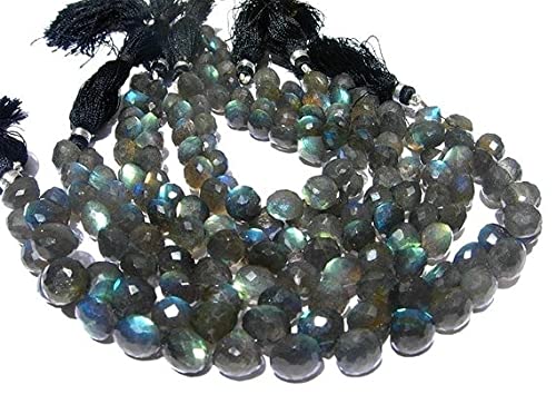 Labradorite bleue véritable sans ternissure briolette facettée pour création durable