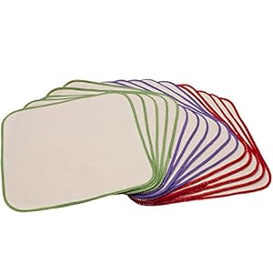 OsoCozy Flannel Cloth Baby Wipes – Reusable and Washable Saves Money – 15 Pack Unbleached/Natural 100% Cotton – Soft and…