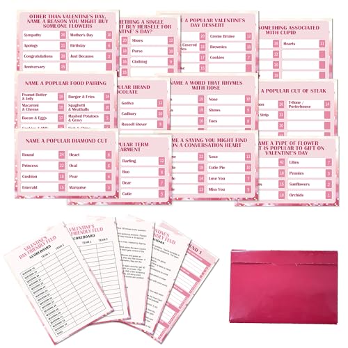 APEVXVY Valentine's Day Friendly Feud Game, Romantic Love Themed Party Game for Family, Valentines...