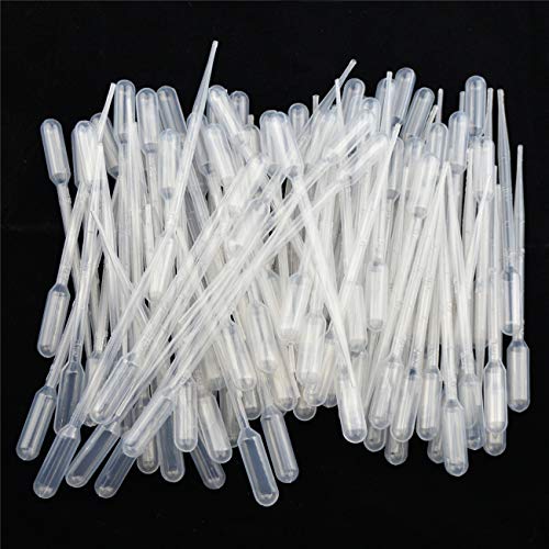 XunLiu 100PCS Plastic Transfer Pipettes Eye Dropper Essential Oils Mixing Water Color Paint Tools (2ml)