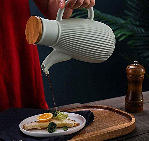 Bottiglie in ceramica per olio e aceto, con tappo, per salsa di soia, olio d'oliva e aceto