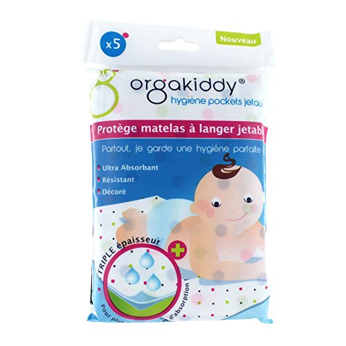 Orgakiddy Protège Matelas Jetable Motif Pois