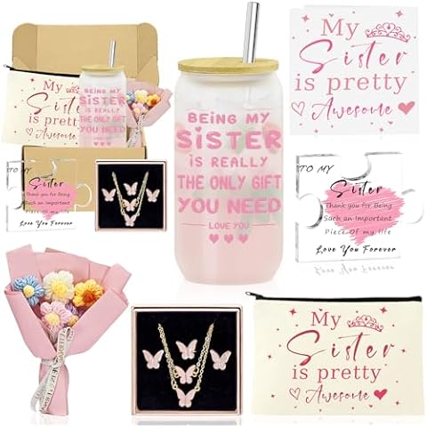 AiHeart Sister Gifts from Sister,Birthday Gifts for Sister,Gifts Basket for Sister,Funny Gifts for Sister,Sister Unique Gifts,Sister Gifts Ideas for Sister Cover