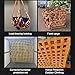 Cargo Lifting Net, Flat Polyester Sling Hoisting Net 15cm Square Mesh Tear Resistance Safety Net Straps, Hanging Netting for Construction Rigging Moving Towing Hoisting Work Gear (3.3x3.3ft, Orange)