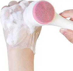 Escova de Limpeza Facial Manual 2 em 1, Massageador de Silicone, Skincare para Homens e Mulheres, Adequada para Uso Diário, Limpeza Profunda, Qualidade Premium FABI TOP SHOP - Cores Variadas