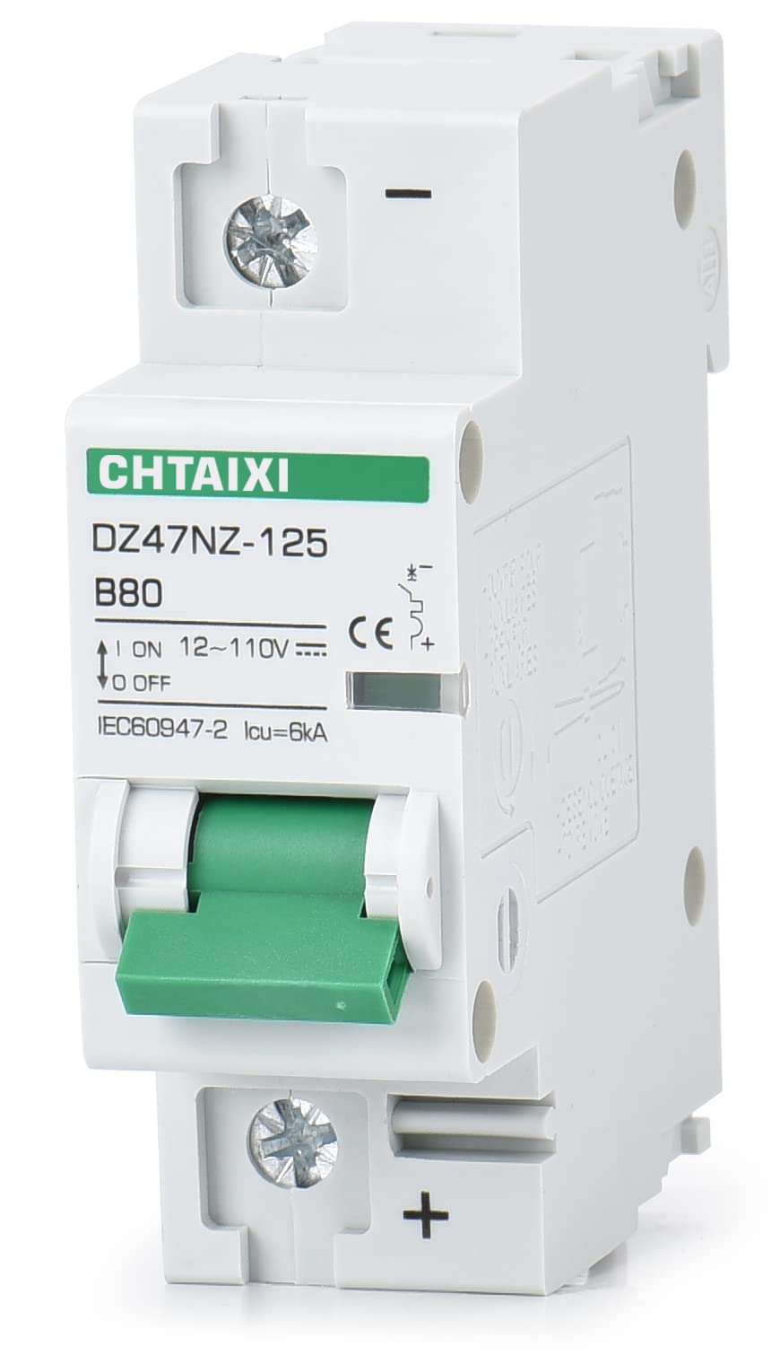 breakerScanCutＣM110 Chtaixi 12V-110V DC Miniature Circuit Breaker, 80 Amp 1 Pole