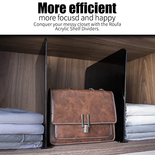 ROUFA-4Pcs-Acrylic-Shelf-Dividers-Adjustable-Closet-Organizer-Fit-for-Any-Thickness-of-Shelves-Multi-Purpose-Wood-Shelf-Separators-for-Bedroom-Kitchen-Office-Bathroom-118x11-Black