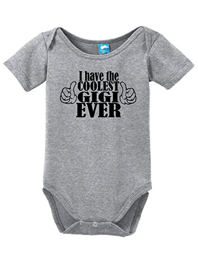 Sod Uniforms I Have The Coolest Gigi Ever Printed Infant Bodysuit Baby Romper Gray 6-12 Month