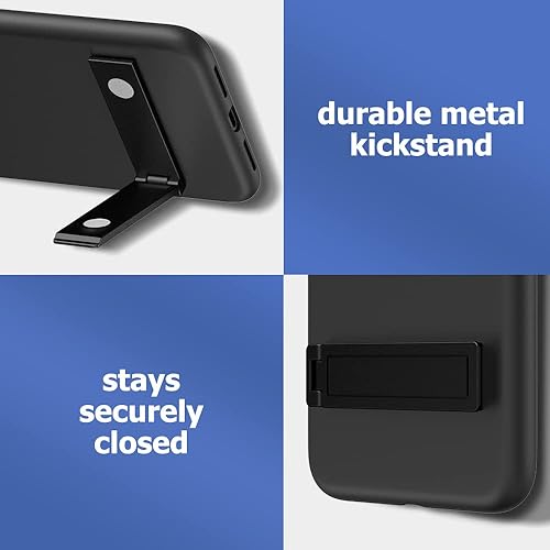 Miniatura 5 de Nijiadi Funda para SCHOK Volt SV55 SV55216 con soporte, suave, flexible, delgada, a prueba de golpes, de metal de tres vías para SCHOK Volt SV55