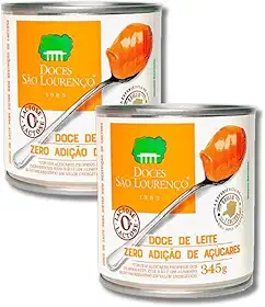 Kit 2 Unidades Doce De Leite Zero Lactose Zero Açúcar São Lourenço Lata 345g