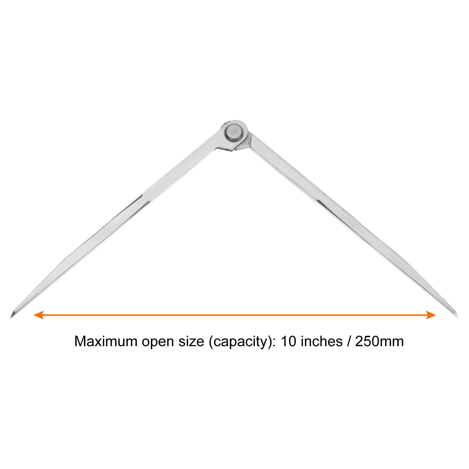 QUARKZMAN Divisor de Navegación de 10 Pulgadas (250 mm) Ajustable, Brújula de Patrón Recto para Dibujo de Geometría en Trabajos de Metal y Carpintería