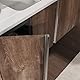 BRIDGE BENO Badmöbel Set mit Waschbecken & Unterschrank | Waschtisch 120 cm, 4 Türen mit Soft-Close | Badezimmer Komplettset (Forest Walnut)