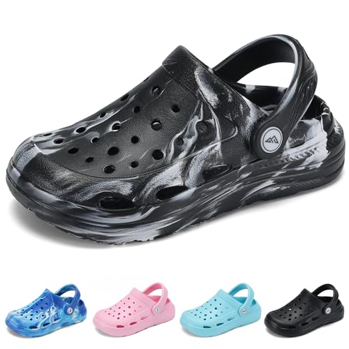 Image of Kids Tie Dye Garden Clogs for Boys Girls | Lightweight Slip-On Water Shoes with Arch Support