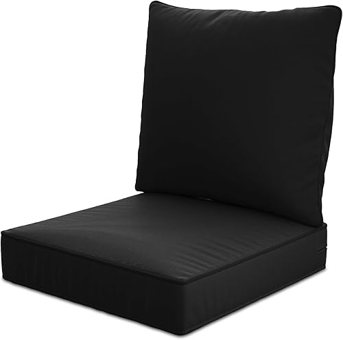 Cojines de Asiento Profundo para Exteriores de 22" x 22" x 6" - Impermeables y Resistentes a la Decoloración, Cojines de Reemplazo para Muebles de