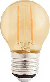 Tramontina Lâmpada LED de Filamento G45 4 W 2200 K luz Amarela​ Vintage Retrô em Vidro Âmbar