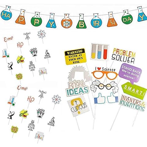 YiiiGoood Science Theme Birthday Decoration Kit Cover